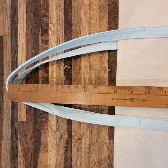 Marc Jacobs Perfect Canvas Ivory/Blue Cherry Charm TOTE BAG - Picture 7 of 10